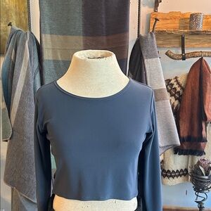 Sympli Dark  Slate Gray Long Sleeve Layering Piece